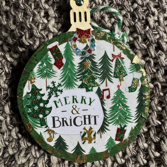 A set of 4 new unique handmade wooden 2.75x2.75” Christmas Tree Ornaments $32 - Picture 2 of 14